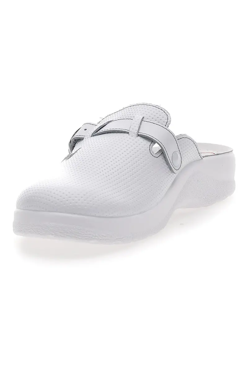 Ciabatte da Lavoro Bianche In Pelle MR Chef 8015 miniatura 3