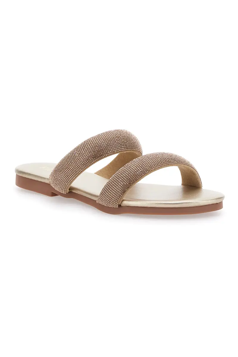 Ciabatte Flat Oro Con Strass Dorati First Lady 439 miniatura 2