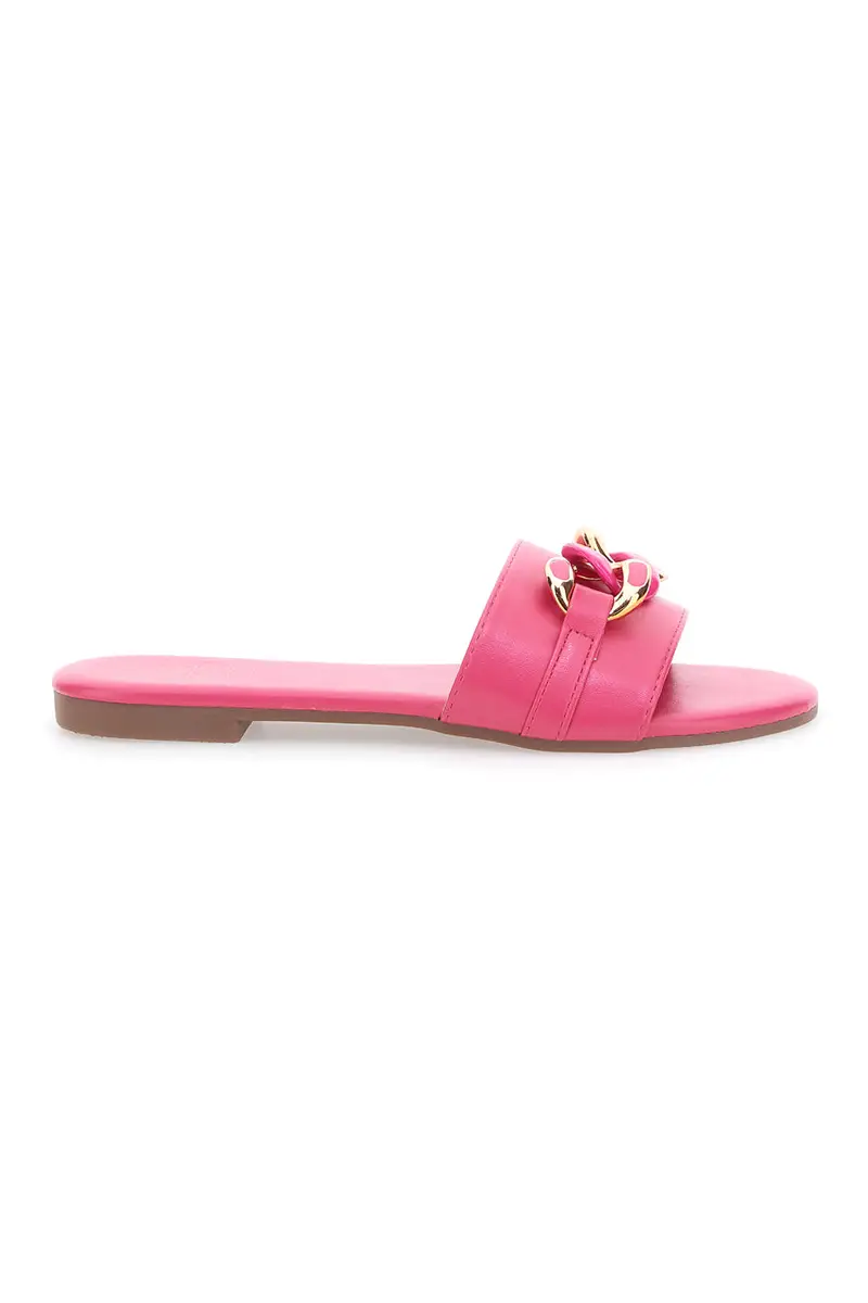 Ciabatte Flat Rosa Con Catena Mon Dieu 3396