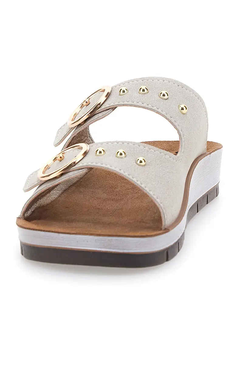 Ciabatte Ghiaccio Con Borchie Decorative su Doppia Fibbia INBLU 54 CP miniatura 3