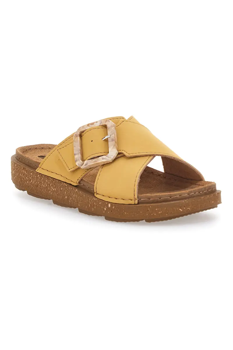 Ciabatte Gialle Con Fasce Incrociate e Fibbia Regolabile INBLU 15 ED miniatura 2