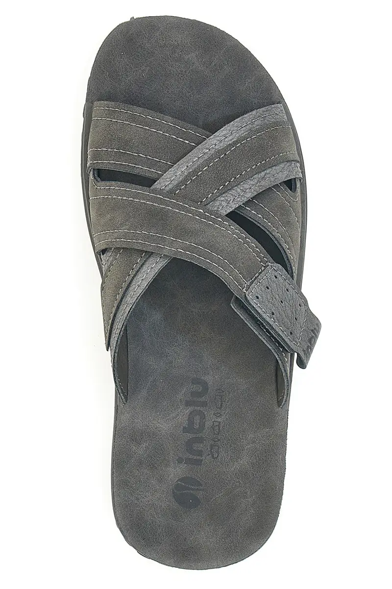 Ciabatte grigie con fasce incrociate comfort Inblu 10FN miniatura 3