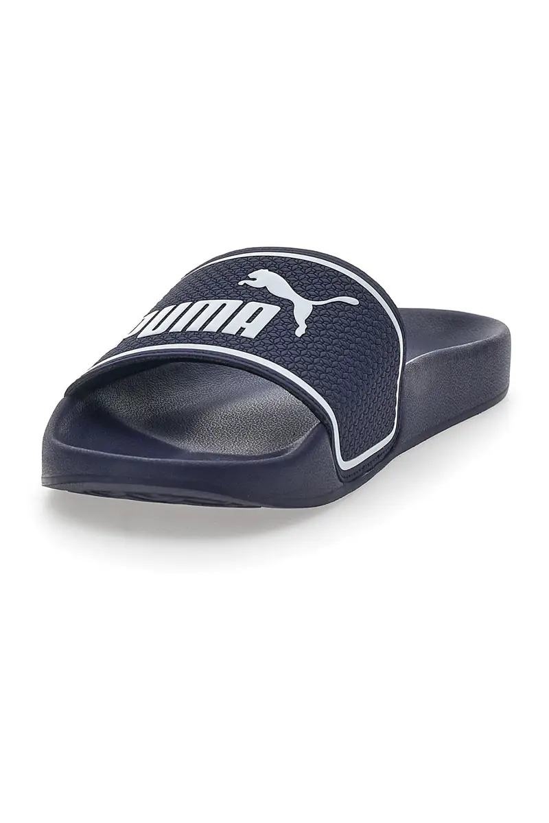 Ciabatte in Gomma Blu con Maxi Logo Puma Leadcat 2.0 JR miniatura 3