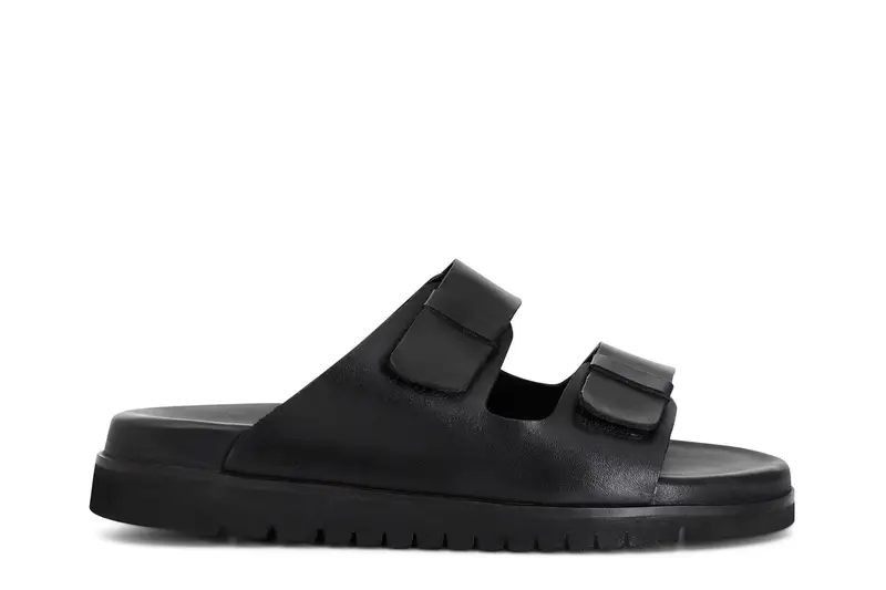 ciabatte in pelle nero