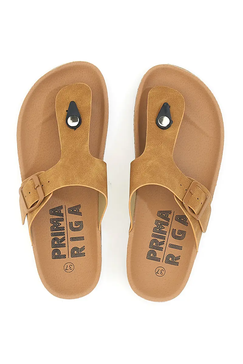 Ciabatte infradito cuoio con fibbia Prima Riga14206 miniatura 3