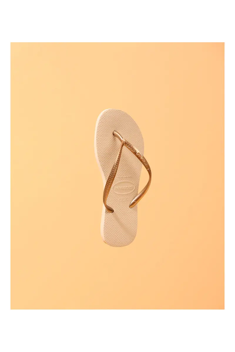 Ciabatte Infradito Havaianas Slim Beige miniatura 3