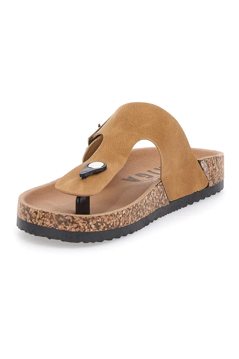 Ciabatte Infradito Marroni Con Fibbia Regolabile Prima Riga 14182 miniatura 3