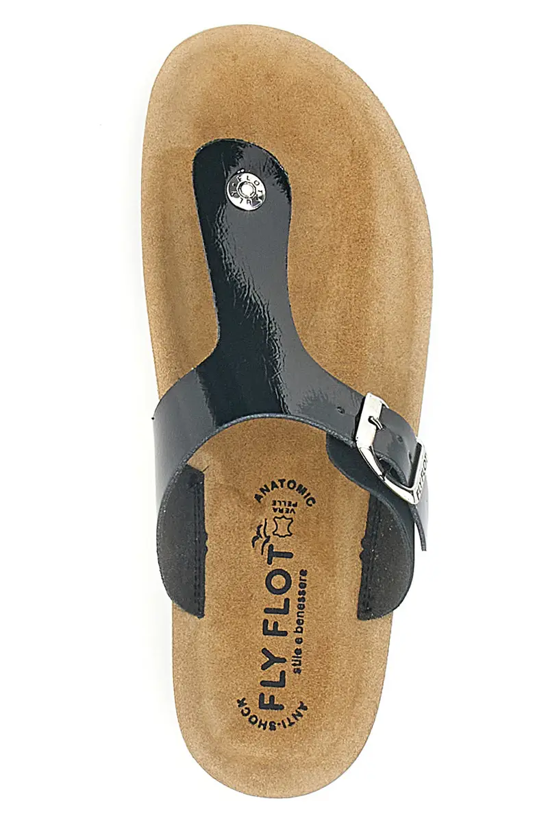 Ciabatte Infradito nere con plantare anatomico zeppa FLY FLOT 42H593C da Donna Pittarello miniatura 3