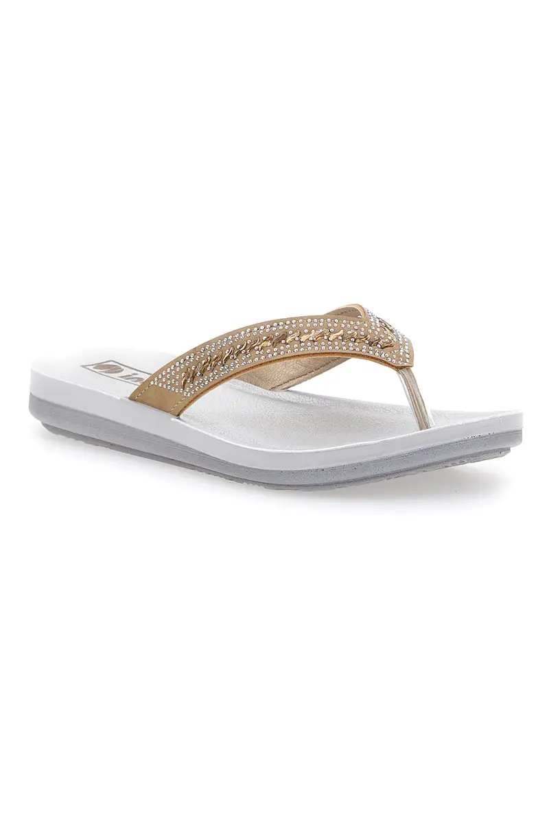 Ciabatte Infradito Sabbia e Bianche con Strass Inblu 01 Zo miniatura 2