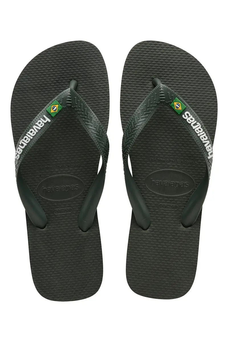 Ciabatte Infradito Verdi Havaians Brasil Logo miniatura 2