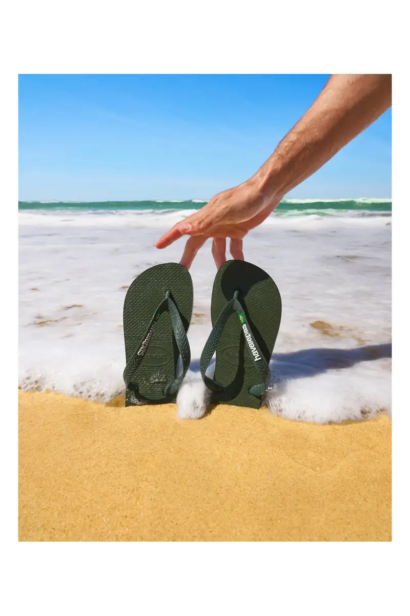 Ciabatte Infradito Verdi Havaians Brasil Logo miniatura 3