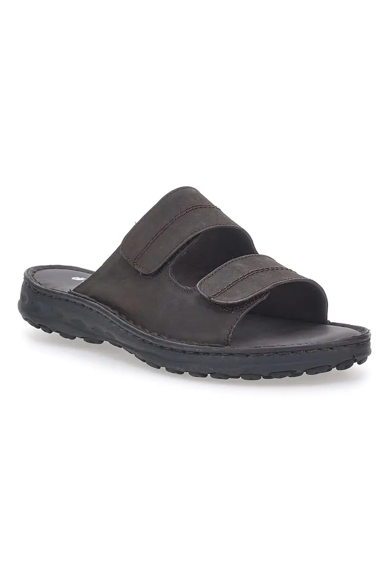 Ciabatte marroni con doppio strappo e suola antiscivolo Claremorris 2011ZER miniatura 3