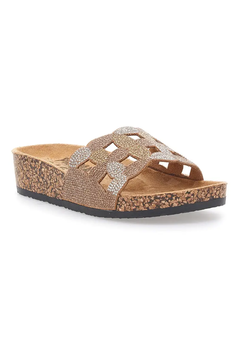 Ciabatte marroni con fascia decorata PRIMA RIGA 14224 miniatura 3