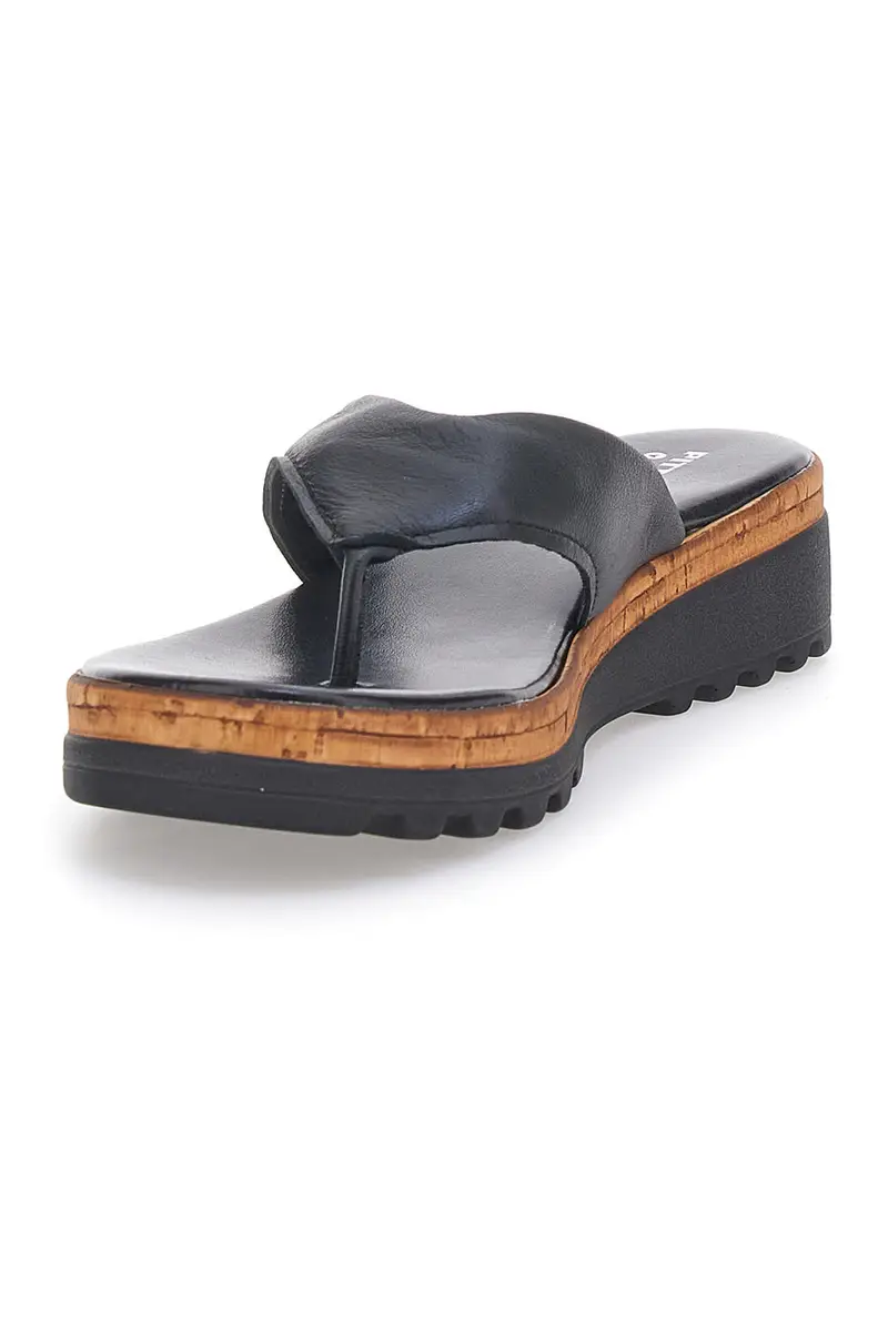 Ciabatte Nere a Infradito Made in Italy con Tomaia in Pelle PITTARELLO 66470811 miniatura 3