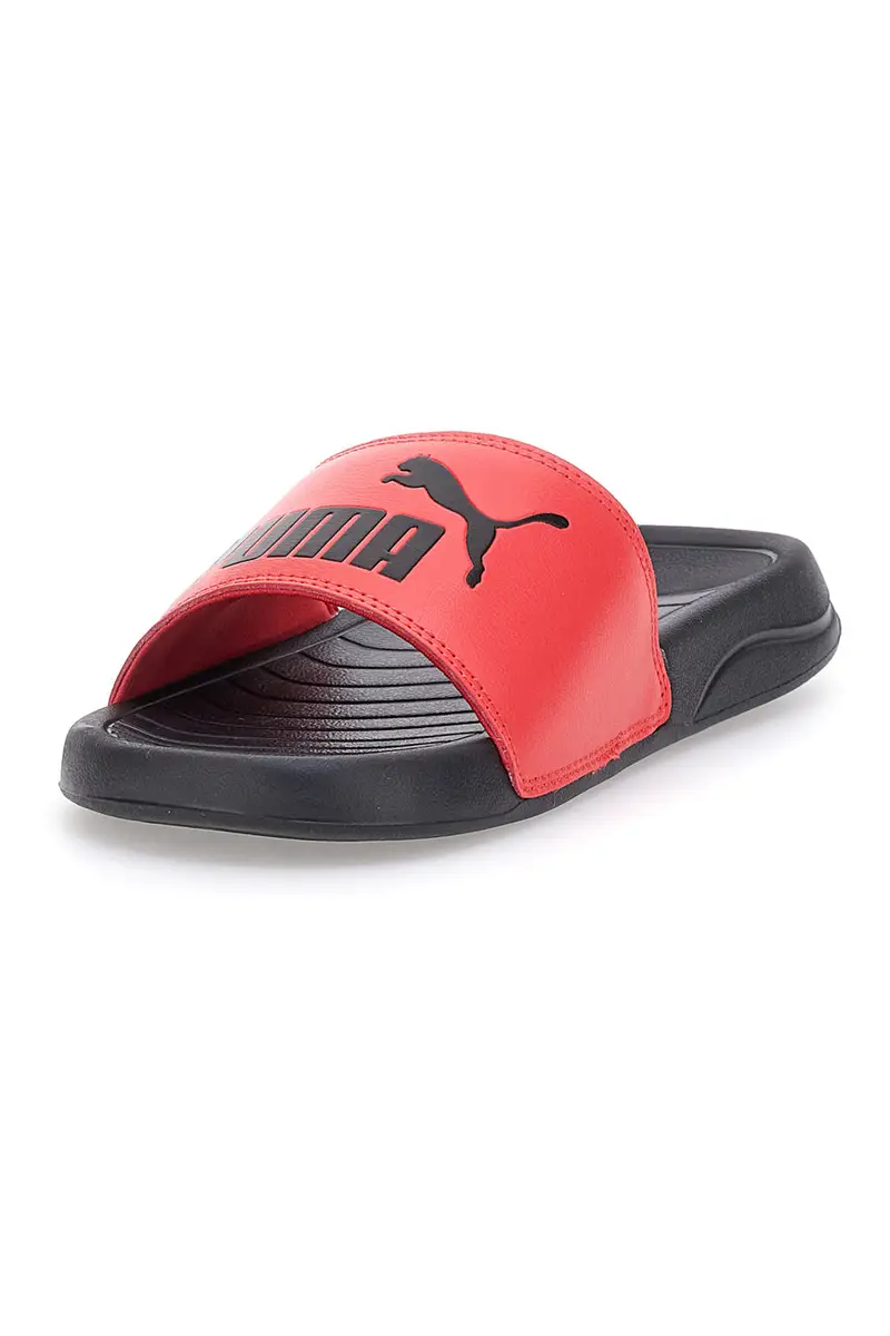 Ciabatte nere con banda rossa Puma Popcat 20 jr miniatura 3