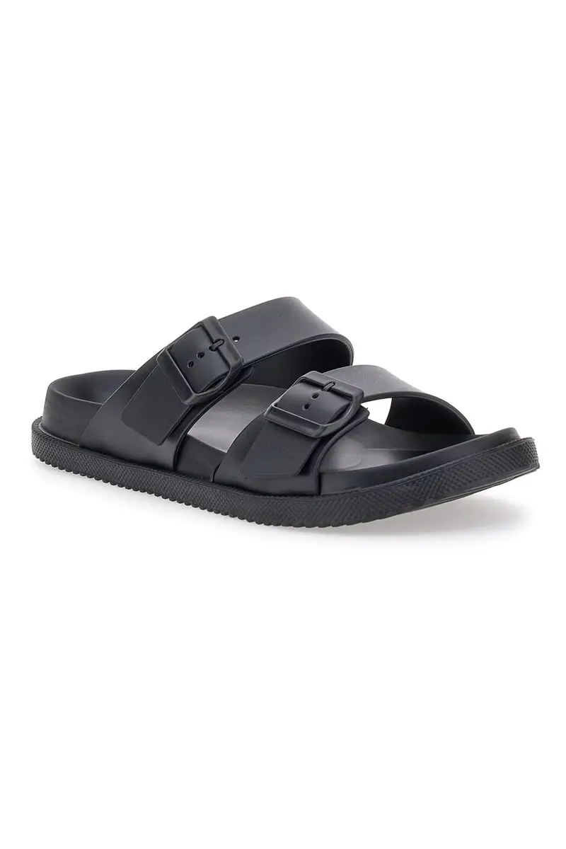 Ciabatte Nere Con Doppia Fascia 2T2L 72593 miniatura 2