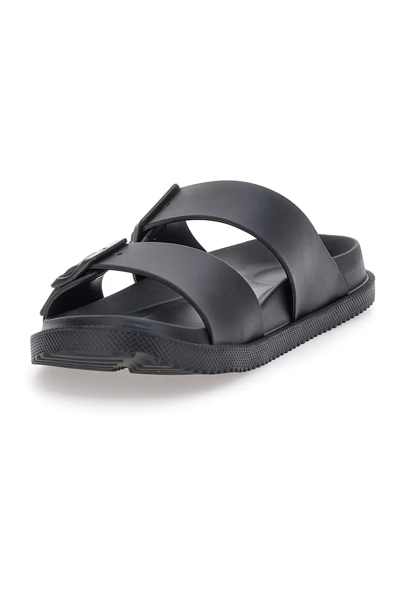 Ciabatte Nere Con Doppia Fascia 2T2L 72593 miniatura 3