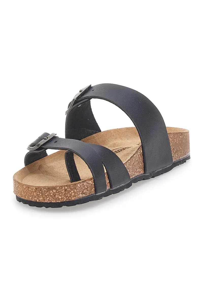 Ciabatte nere con doppia fascia e plantare anatomico Bio Up 103 miniatura 3