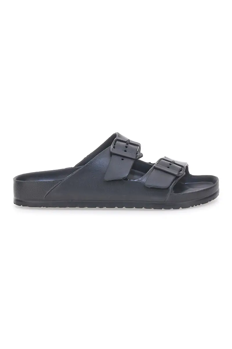 Ciabatte nere con doppia fibbia COVERI WORLD DCW39