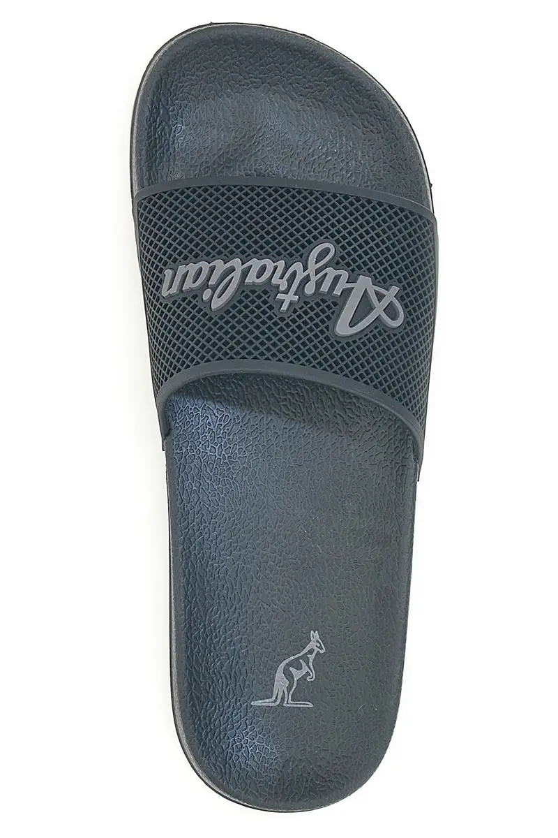 Ciabatte nere con fascia e logo a contrasto da uomo Australian miniatura 3