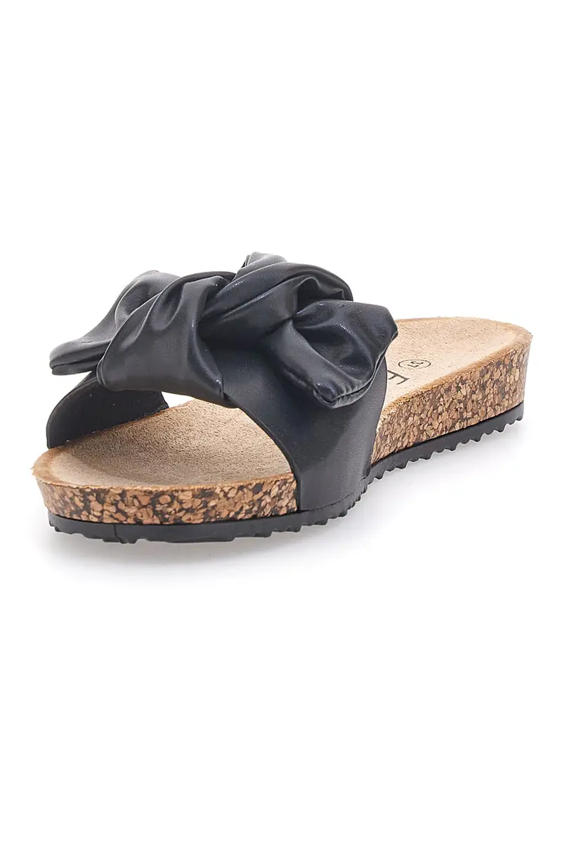 Ciabatte Nere con Fiocco FUN BEACH 14191 miniatura 3