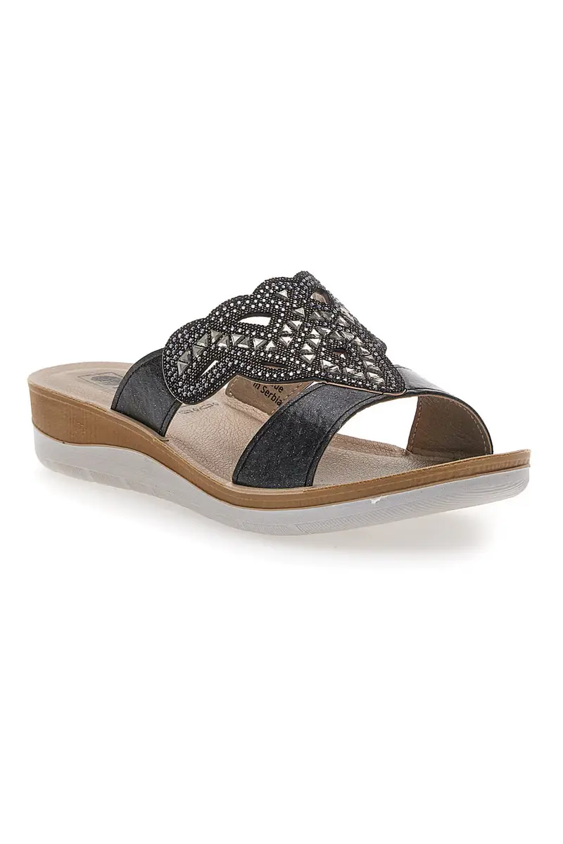 Ciabatte Nere Con Glitter Inblu 38 Bv miniatura 2