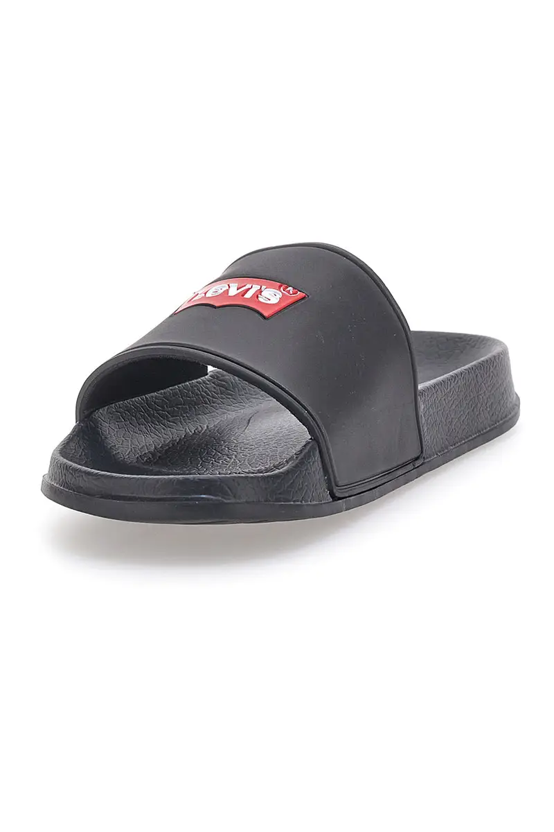 Ciabatte Nere Con Logo a Contrasto LEVI'S POOL miniatura 3