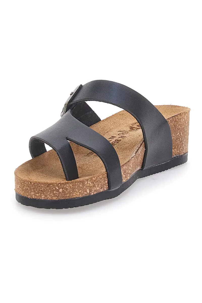 Ciabatte nere con plantare anatomico e cinturino Bio Up 305 miniatura 3