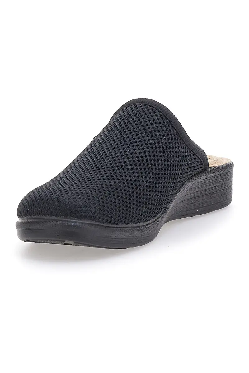 Ciabatte Nere Con Plantare in pelle Made In Italy Fly Flot 83368 miniatura 3