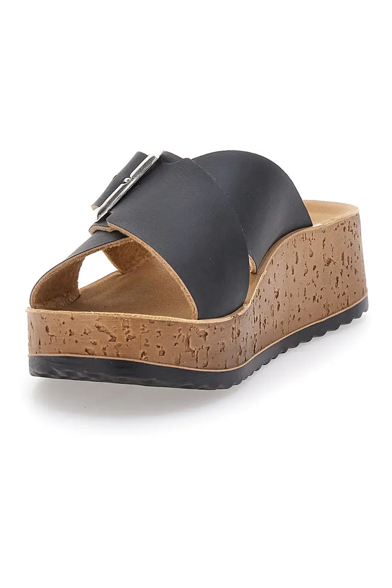 Ciabatte Nere con Platform e Fibbia Inblu 39 PK miniatura 3