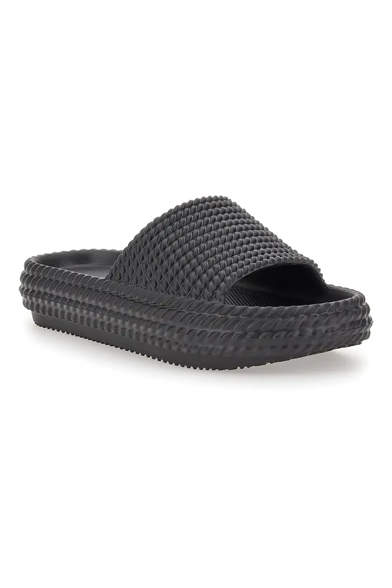 Ciabatte Nere Con Suola Chunky Coveri World 2335 miniatura 2