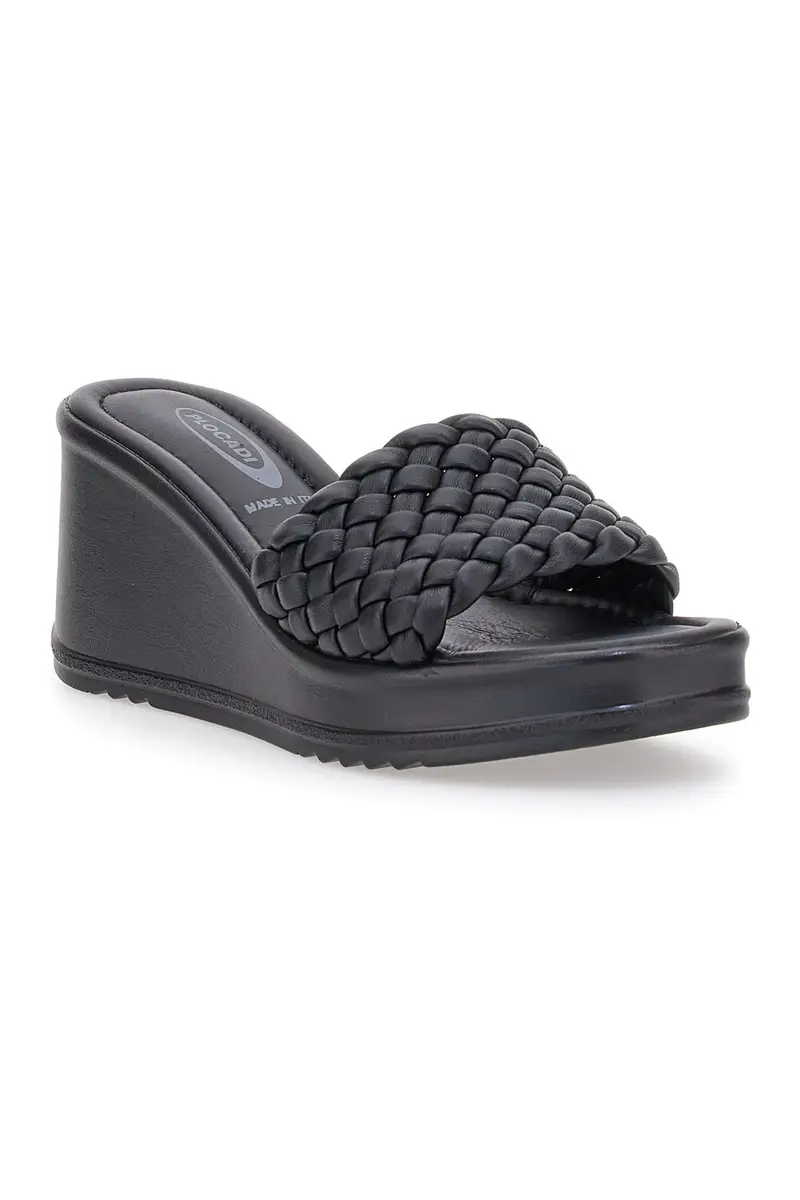 Ciabatte Nere Con Zeppa Plocadi 18009 miniatura 2