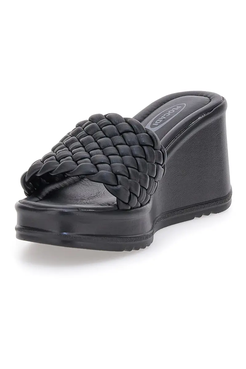 Ciabatte Nere Con Zeppa Plocadi 18009 miniatura 3