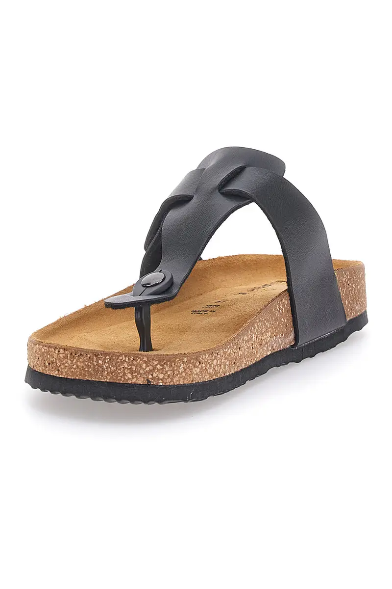 Ciabatte Nere Infradito con sottopiede preformato Superga S31C370 miniatura 3