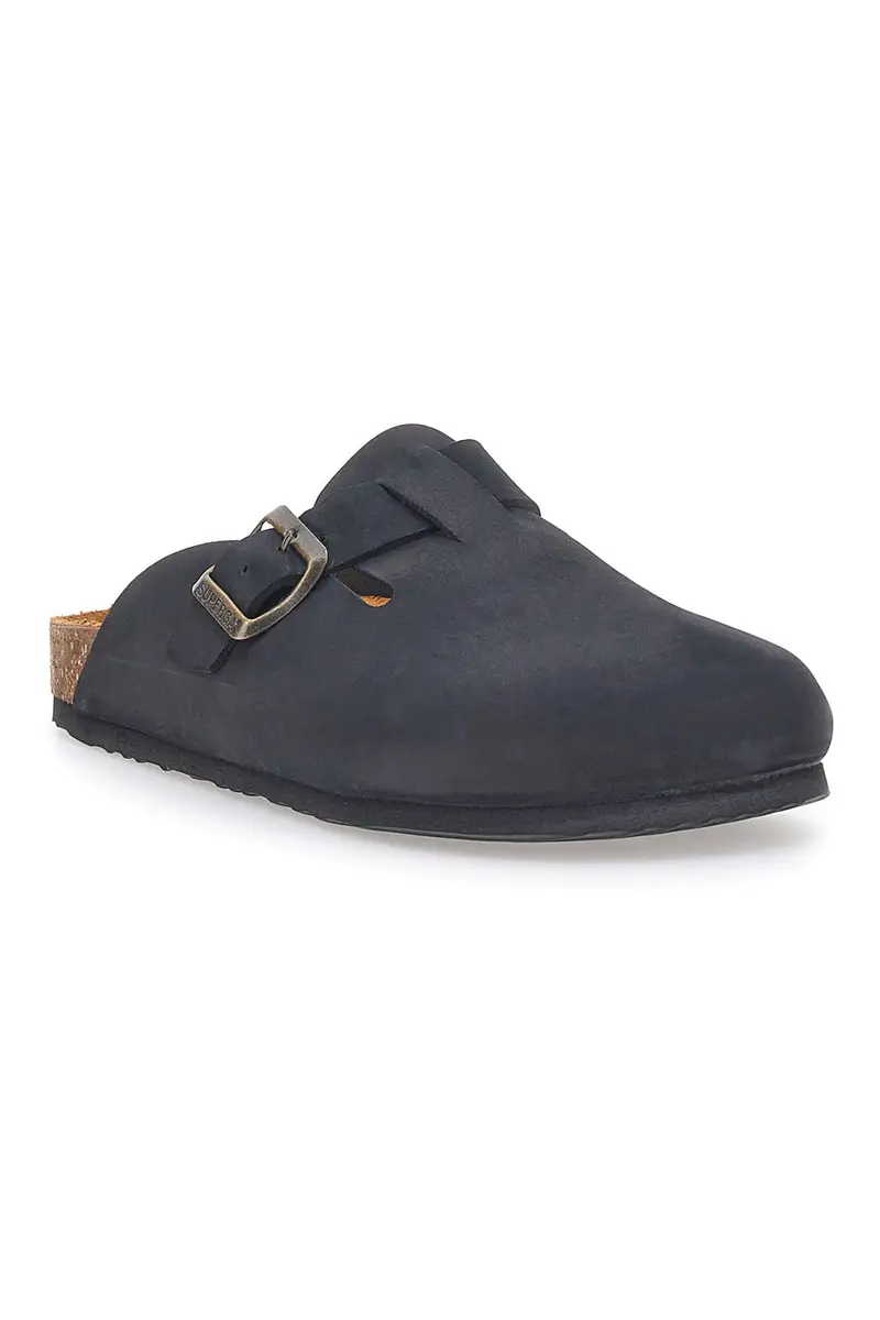 Ciabatte Nere Made in Italy Con Sottopiede in Vera Pelle SUPERGA S31U384 miniatura 2