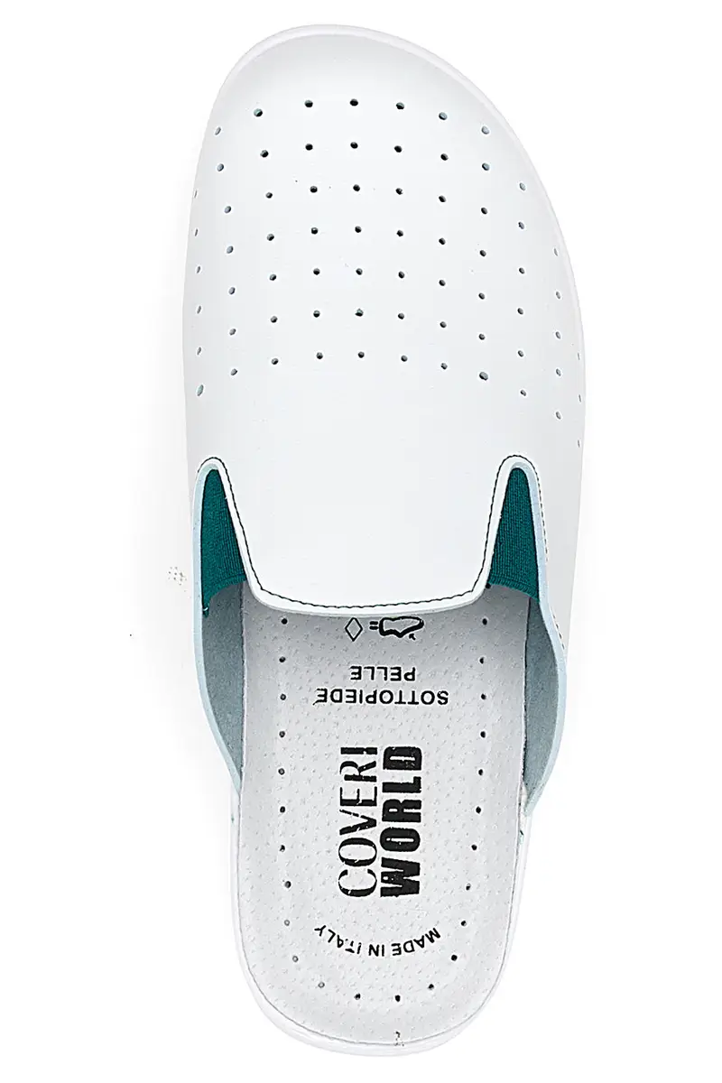 Ciabatte Professionali Bianche Con Plantare in pelle Coveri World RA57E miniatura 3