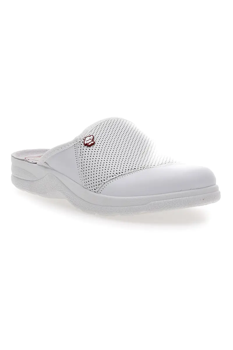 Ciabatte Professionali Bianche In Vera Pelle MR Chef 641 miniatura 2