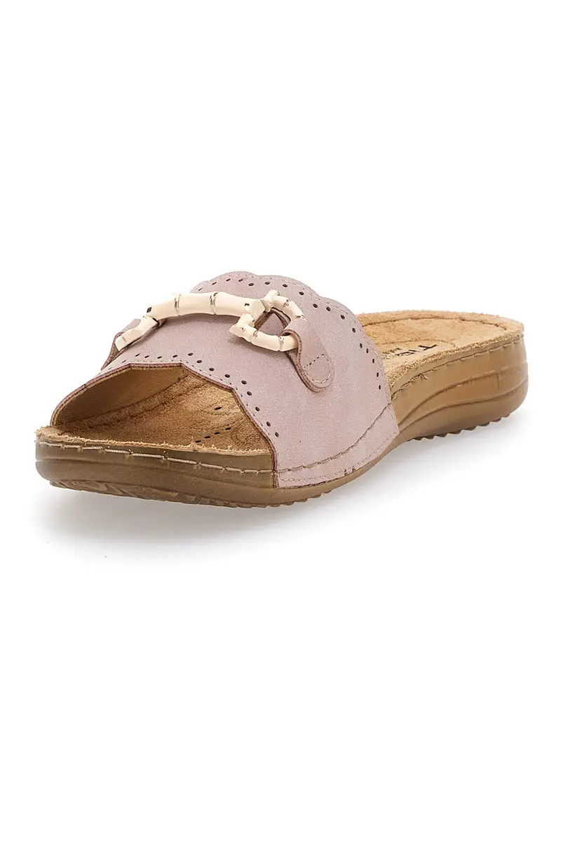 Ciabatte Rosa Con Sottopiede in Vera Pelle Tiglio 4310 miniatura 3