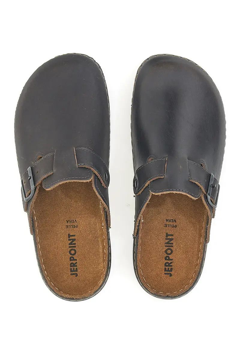 Ciabatte Sabot marroni in materiale sintetico con fibbia regolabile Jerpoint 9320 miniatura 3