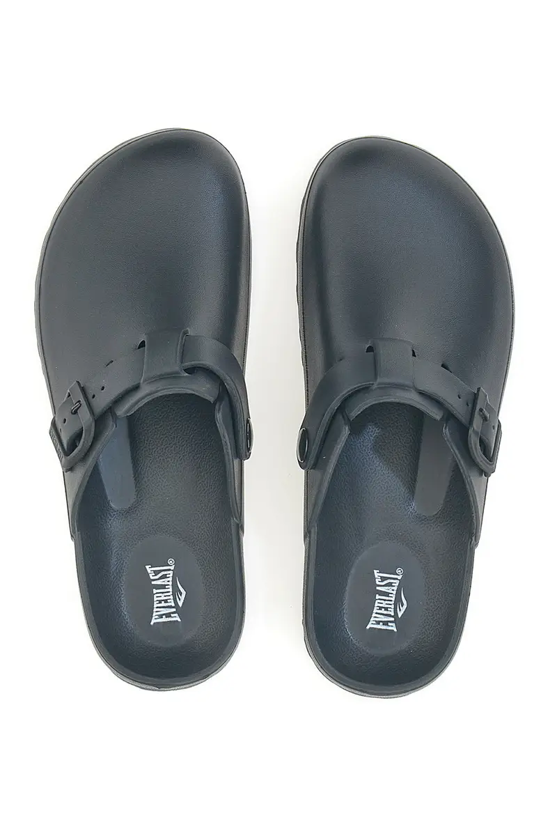 Ciabatte sabot nere in gomma con fibbia Everlast EV085 miniatura 3