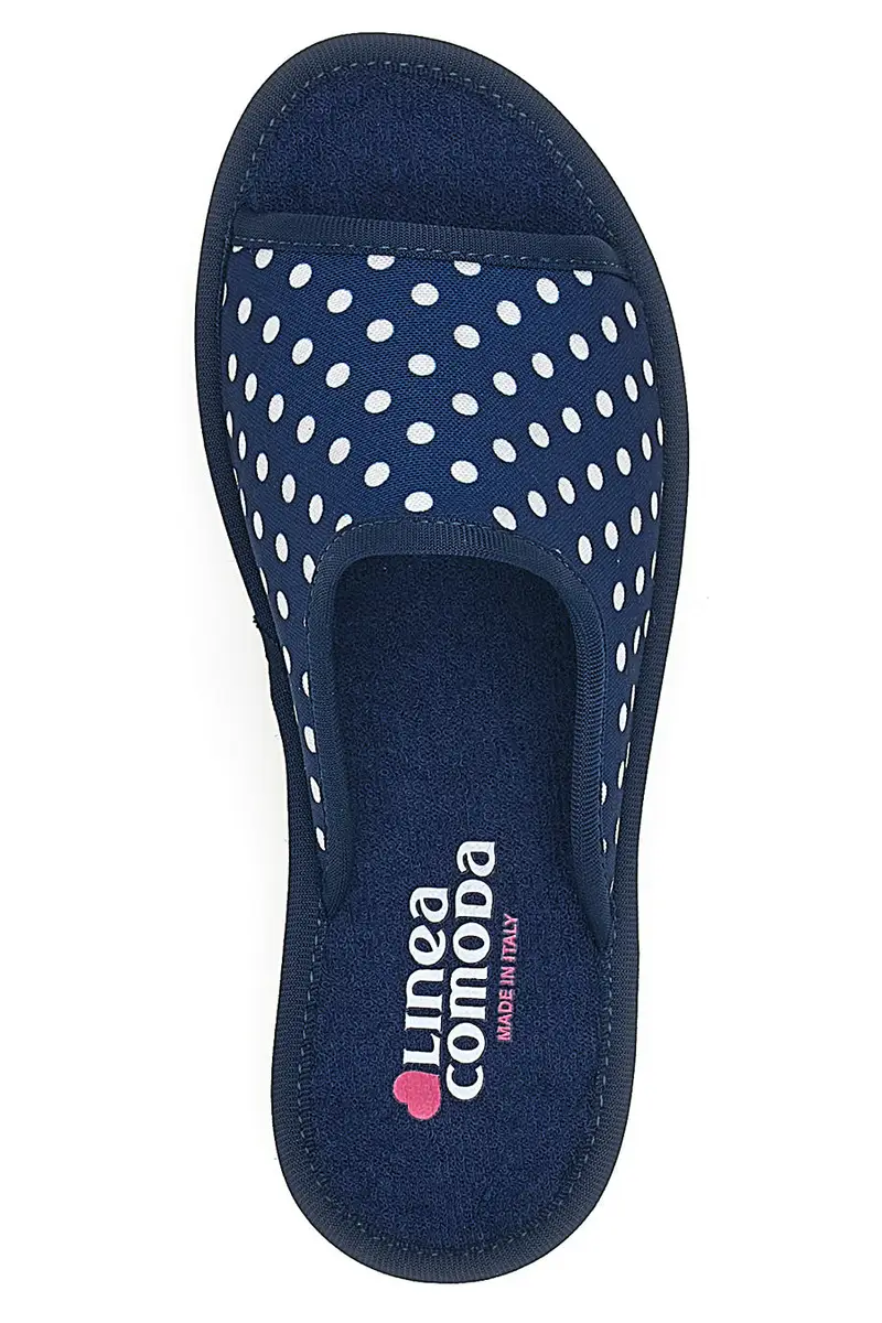 Ciabatte Taupe e a Pois Bianchi Made in Italy LINEA COMODA 5179 miniatura 3