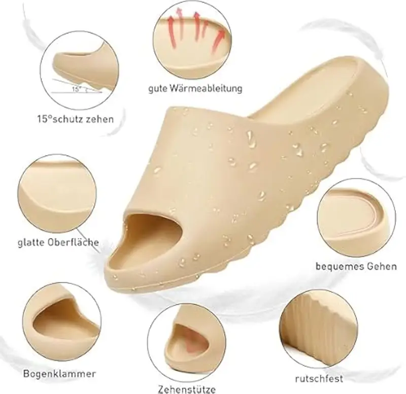 Foinledr Pantofole Donna Beige 1603321 miniatura 2