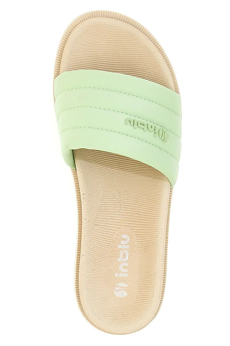 Ciabatte verdi con fascia imbottita e Dual Density Inblu 3SF miniatura 3