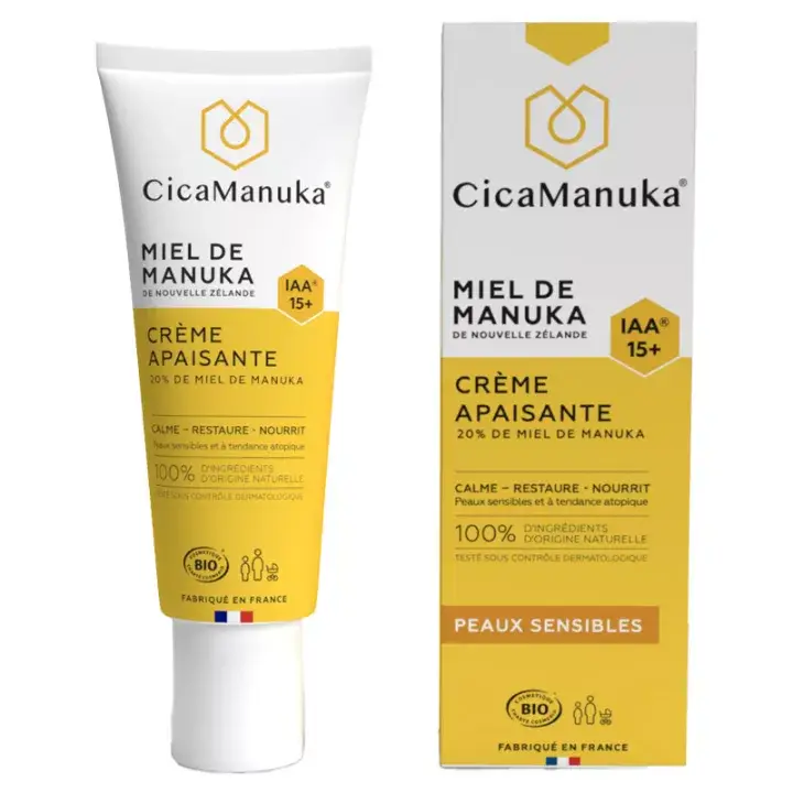 Cica Manuka Crema Lenitiva Bio al Miele di Manuka IAA15+ Pelli Sensibili 75ml