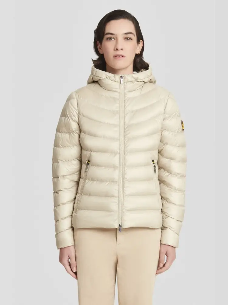 giubbotto beige donna leggero con cappuccio