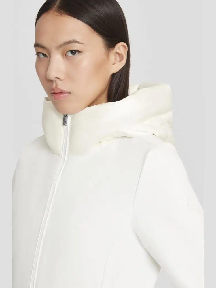 giubbotto bianco donna lungo con cappuccio miniatura 2
