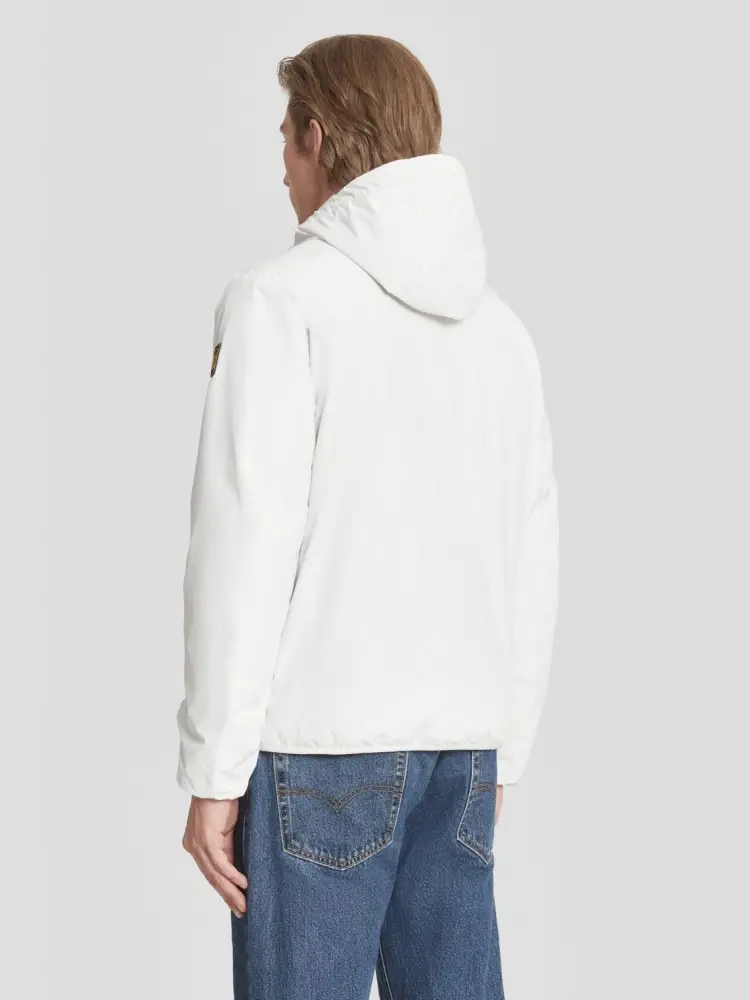 giubbotto bianco uomo con cappuccio logo miniatura 3