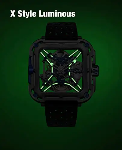 CIGA Design Orologio Automatico Uomo - X Series SUV Titanio Orologio da Polso Meccanico con Design Scheletro, Quadrato miniatura 3