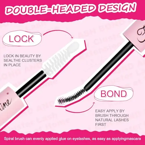 Ciglia Bond and Seal, Colla per Ciglia a Grappolo per Estensioni di Ciglia Individuali Fai da te, Adesivo per Ciglia a miniatura 3