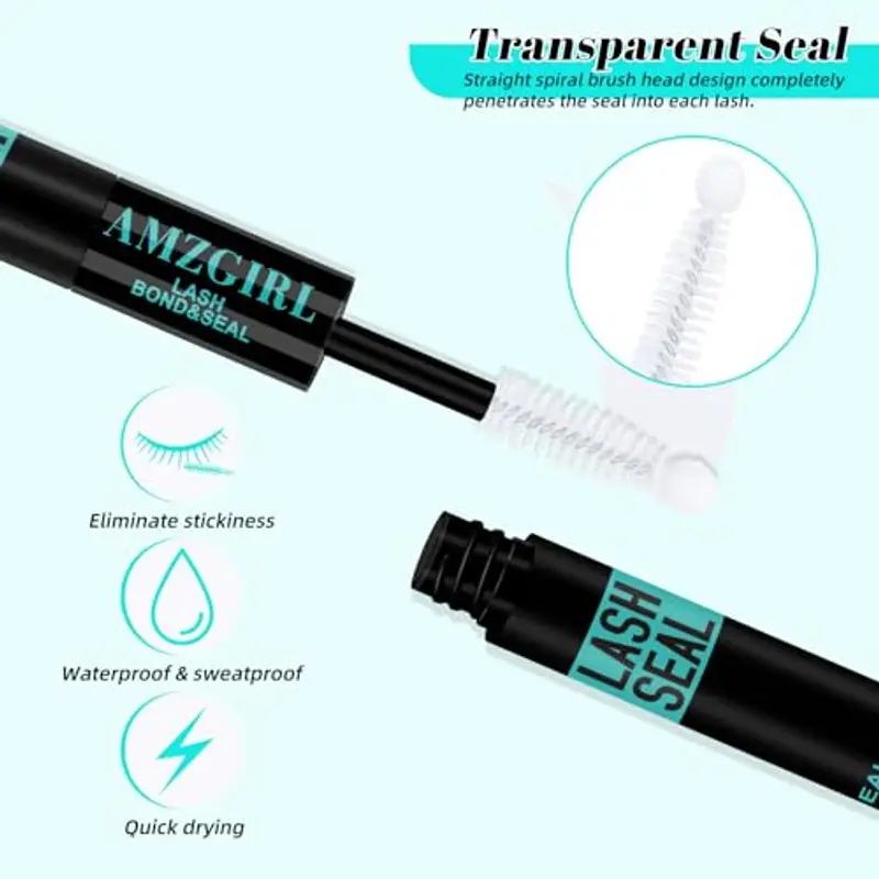 Ciglia Bond And Seal, colla per ciglia estensioni, Ciglia Cluster Lash Bond And Seal impermeabile 10ml, 2 in 1 ciglia miniatura 3